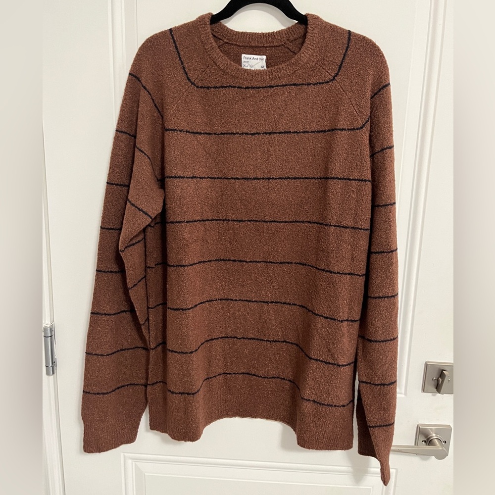 NWT - Frank & Oak Men’s Wool Blended Striped Sweater - Size XL